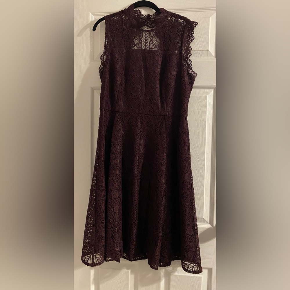 Plum, Backless Lace Dress!!